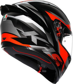  AGV K1S Fastlap Kapalı Kask (Siyah-Gri-Kırmızı)