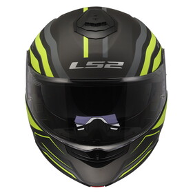  LS2 Strobe 2 Phantom Çeneden Açılır Kask (Mat Titanyum - Neon Sarı)