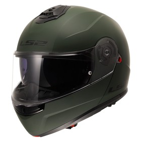  LS2 Strobe 2 Çeneden Açılır Kask (Mat Yeşil)