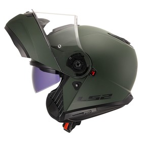  LS2 Strobe 2 Çeneden Açılır Kask (Mat Yeşil)