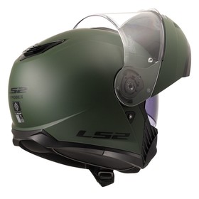  LS2 Strobe 2 Çeneden Açılır Kask (Mat Yeşil)