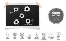  Mr.Sticker MSL10 Gerçekçi Kurşun Delikleri Sticker