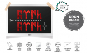 Mr.Sticker RFHLM69 Reflektif Göktürkçe Türk Yazısı Sticker