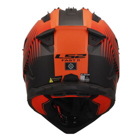  LS2 Fast 2 Duck Kross Kask (Turuncu-Kırmızı)