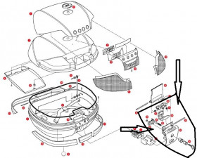  Givi Z641NM2 Çanta Kilit Mekanizması (V46/V35)