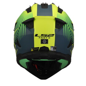  LS2 Fast 2 Duck Kross Kask (Yeşil-Neon Sarı)