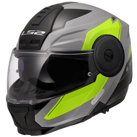  LS2 Scope 2 Duria Çeneden Açılır Kask (Gri-Neon Sarı)
