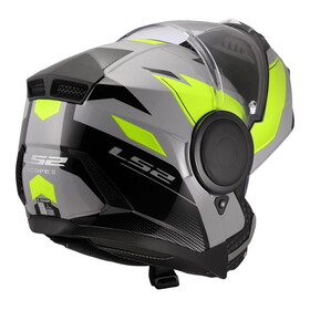  LS2 Scope 2 Duria Çeneden Açılır Kask (Gri-Neon Sarı)