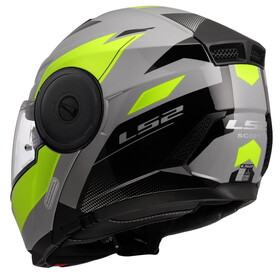  LS2 Scope 2 Duria Çeneden Açılır Kask (Gri-Neon Sarı)