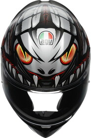  AGV K1S Lyzard Kapalı Kask (Mat Siyah-Gri-Kırmızı)