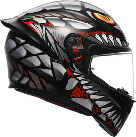  AGV K1S Lyzard Kapalı Kask (Mat Siyah-Gri-Kırmızı)