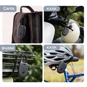  KN Master Motosiklet Kask Kilidi (Karbon Çanta Hediyeli)