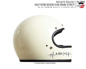  Mr.Sticker BT43 Kalp Ritmi Desenli A Rh Pozitif (+) Kan Grubu Etiketi