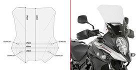  Suzuki DL 650 V-Strom (17>24) Ön Cam Siperlik (Givi D3112ST)