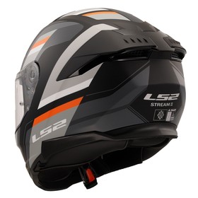  LS2 Stream 2 Vintage Kapalı Kask (Mat Siyah-Gri-Beyaz-Kırmızı)