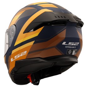  LS2 Stream 2 Vintage Kapalı Kask (Mat Mavi-Turuncu-Kahverengi)