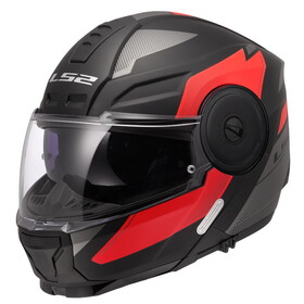  LS2 Scope 2 Duria Çeneden Açılır Kask (Mat Siyah-Kırmızı)