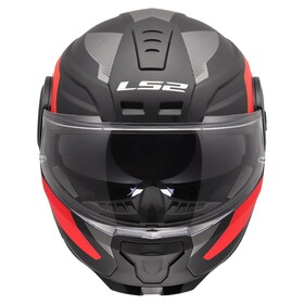  LS2 Scope 2 Duria Çeneden Açılır Kask (Mat Siyah-Kırmızı)