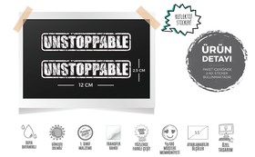  Mr.Sticker RFHLM134 Reflektif Durdurulamaz (Unstoppable) Etiket 2'li Set