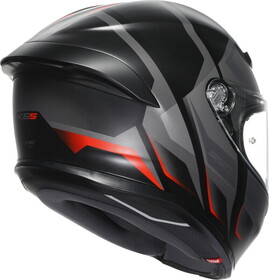  AGV K6S MPLK Karve Kapalı Kask (Mat Siyah-Gri-Kırmızı)