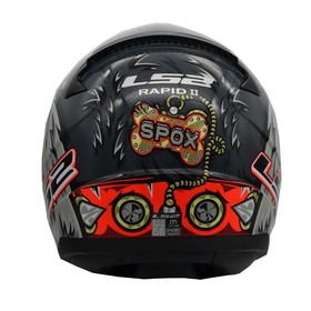  LS2 Rapid 2 Spox Kapalı Kask (GRİ-KIRMIZI)