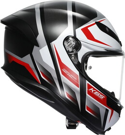  AGV K6S MPLK Karve Kapalı Kask (Mat Siyah-Beyaz-Kırmızı)