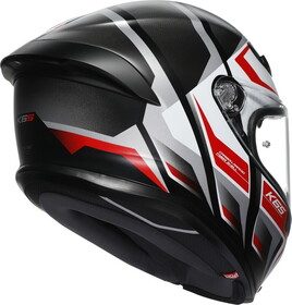  AGV K6S MPLK Karve Kapalı Kask (Mat Siyah-Beyaz-Kırmızı)
