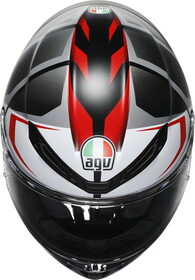  AGV K6S MPLK Karve Kapalı Kask (Mat Siyah-Beyaz-Kırmızı)