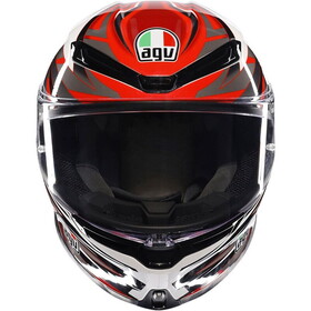  AGV K6S MPLK Reeval Kapalı Kask (Beyaz-Kırmızı-Gri)