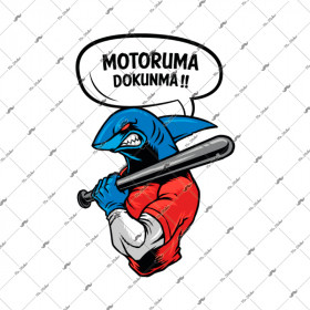  Mr.Sticker WRN36 Motoruma Dokunma Kızgın Köpek Balığı Etiketi