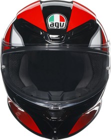  AGV K6S MPLK Hyphen Kapalı Kask (Siyah-Kırmızı-Beyaz)
