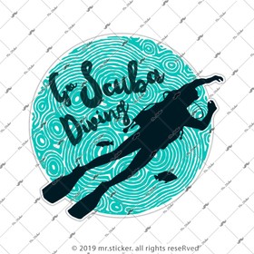  Mr.Sticker HBG58 Scuba Dalışı Yazılı Etiket
