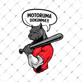 Mr.Sticker WRN35 Motoruma Dokunma Kızgın Pitbull Etiketi
