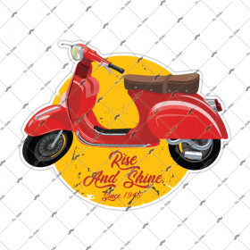  Mr.Sticker VSP42 Kırmızı Scooter Etiketi