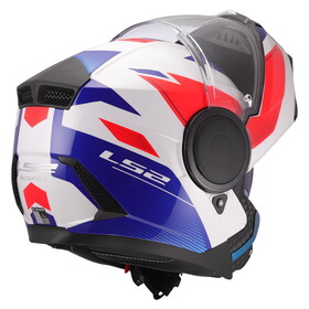  LS2 Scope 2 Duria Çeneden Açılır Kask (Beyaz-Mavi-Kırmızı)