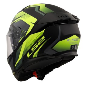  LS2 Stream 2 Fury Kapalı Kask (Mat Siyah-Gri-Neon Sarı)