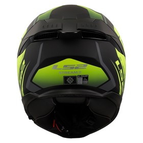  LS2 Stream 2 Fury Kapalı Kask (Mat Siyah-Gri-Neon Sarı)
