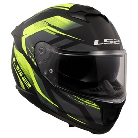  LS2 Stream 2 Fury Kapalı Kask (Mat Siyah-Gri-Neon Sarı)