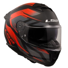  LS2 Stream 2 Fury Kapalı Kask (Mat Siyah-Gri-Kırmızı)