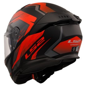  LS2 Stream 2 Fury Kapalı Kask (Mat Siyah-Gri-Kırmızı)
