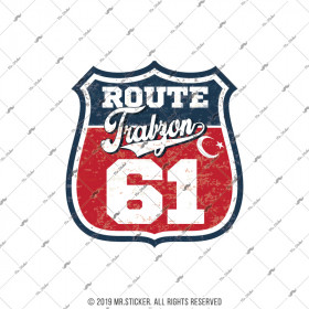  Mr.Sticker ROU73 Route Trabzon 61 Etiketi