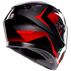  AGV K3 MPLK Striga Kapalı Kask (Siyah-Gri-Kırmızı)