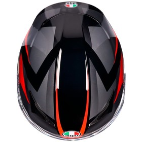  AGV K3 MPLK Striga Kapalı Kask (Siyah-Gri-Kırmızı)