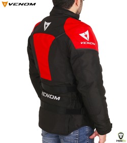  Venom Touring Pro Kışlık Motosiklet Montu (Kırmızı-Siyah)