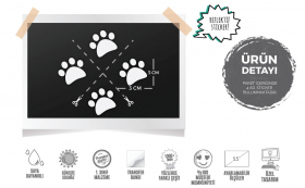  Mr.Sticker RFHLM19 Reflektif Kedi Patisi Sticker 4'lü Set